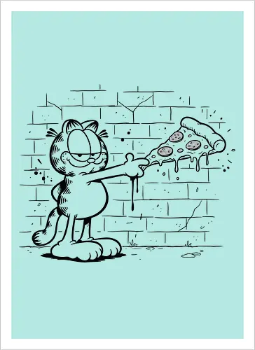 Graffiti Orange Cat's Slice