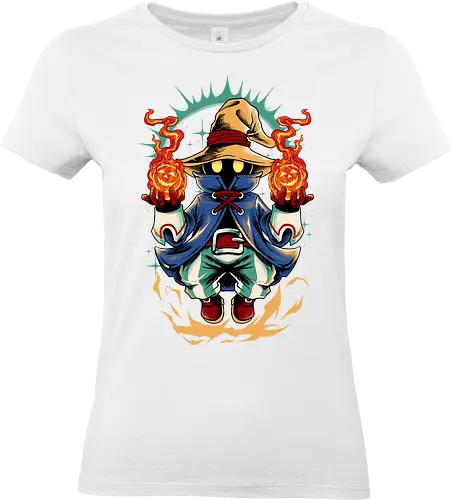 the pumpkin flame  - dark mage, magician, wizard, rpg, fantasy, adventure, Final, cool, magic - Standard T-Shirt (Women)