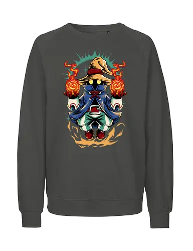 the pumpkin flame  - dark mage, magician, wizard, rpg, fantasy, adventure, Final, cool, magic - Fairtrade Sweatshirt