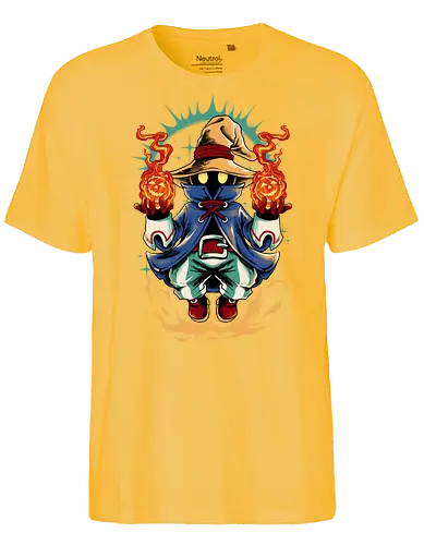 the pumpkin flame  - dark mage, magician, wizard, rpg, fantasy, adventure, Final, cool, magic - Fairtrade T-Shirt