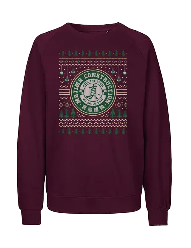 Majima Construction Ugly Sweater - yakuza, goro majima, ono michio, kiryu kazuma, ryu ga gotoku, yakuza like a dragon, ichiban, like a dragon ishin, kazuma kiryu, video game, gaming, gamer, majima construction, ugly christmas sweater, pirate in hawaii, christmas, xmas - Fairtrade Sweatshirt