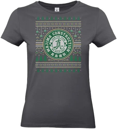 Majima Construction Ugly Sweater - yakuza, goro majima, ono michio, kiryu kazuma, ryu ga gotoku, yakuza like a dragon, ichiban, like a dragon ishin, kazuma kiryu, video game, gaming, gamer, majima construction, ugly christmas sweater, pirate in hawaii, christmas, xmas - Standard T-Shirt (Women)