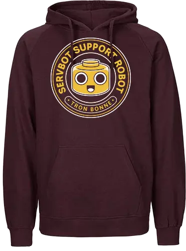 Servbot Vintage Crest - Gaming, dead rising, frank west, tron bonne, zombrex, servbot, video game, gaming, gamer, survival horror, willamette parkview mall, Horror, biohazard, megaman, arcade - Fairtrade Hoodie