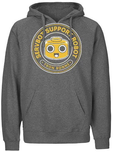 Servbot Vintage Crest - Gaming, dead rising, frank west, tron bonne, zombrex, servbot, video game, gaming, gamer, survival horror, willamette parkview mall, Horror, biohazard, megaman, arcade - Fairtrade Hoodie