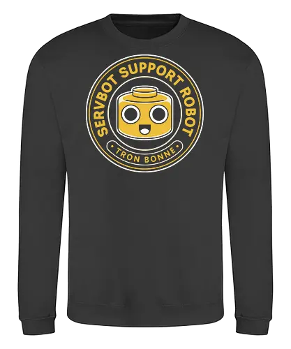 Servbot Vintage Crest - Gaming, dead rising, frank west, tron bonne, zombrex, servbot, video game, gaming, gamer, survival horror, willamette parkview mall, Horror, biohazard, megaman, arcade - Sweatshirt