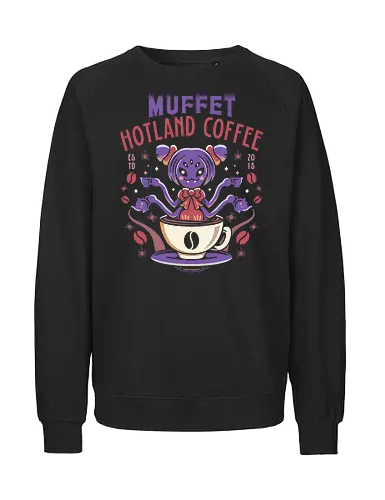 Muffet Hotland Coffee - Tale, deltarune, muffet, sans, spider cider, indie game, video game, gaming, rpg, flowey, mettaton, gamer, papyrus, toriel, asgore - Fairtrade Sweatshirt