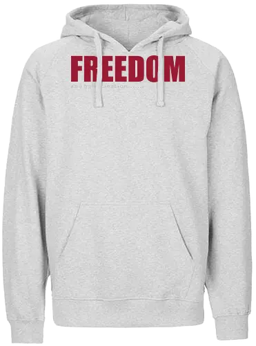 freedom as a hallucination - freedom, speech, national, comedy, parody, fun, justice, font, lettering, typography - Fairtrade Hoodie
