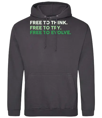 evolve motivation  - self care, end the stigma, anxiety awareness, healing journey, positive mindset, you are not alone, mental wellness, self love, mental health, parody, fun, justice, font, lettering, typography, it's okay to not be okay, anxiety, comedy - Standard Hoodie