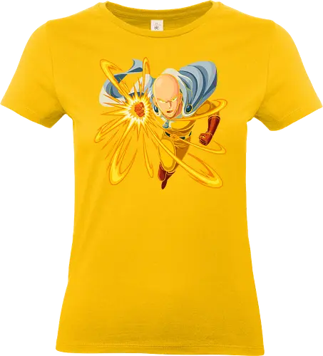  The One Punch Dash - Saitama, One-Punch Man, One Punch, Caped Baldy, anime, manga, hero, fan art, t-shirt design, art print, cool anime art, geek art, dynamic, action graphic, overpowered, Shonen - Standard T-Shirt (Women)