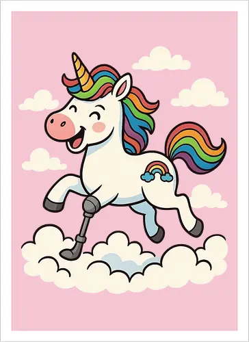 Einhorn mit Prothese