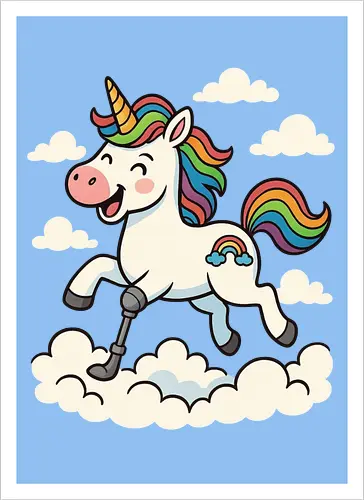 Einhorn mit Prothese