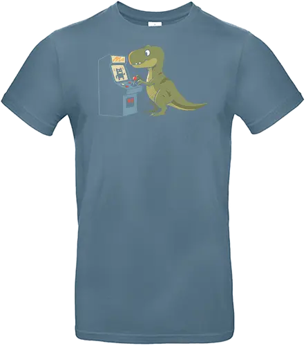 Arcade T-Rex Problem - T-Rex, arcade game, funny dinosaur, retro gaming, small arms, gaming humor, palaeontology joke, joystick, classic arcade, t-shirt design, art print, cool dinosaur, gamer gift, geek art, nostalgic - Standard T-Shirt