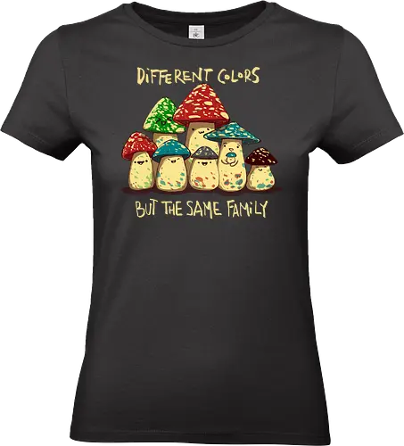 Same family - mushrooms, play of words, funny mushrooms, funny, humor, family relation ships - Standard T-Shirt (Women)