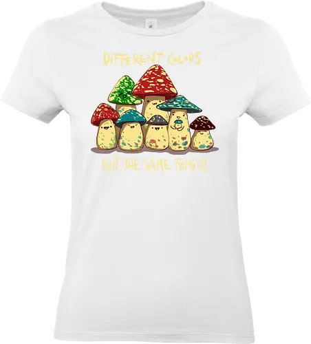 Same family - mushrooms, play of words, funny mushrooms, funny, humor, family relation ships - Standard T-Shirt (Women)