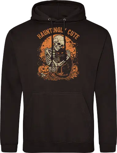 Skeleton Hugging Cat – Cute Spooky Halloween Friend | Funny Skeleton and Cat Design