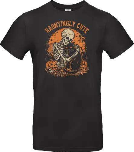 Skeleton Hugging Cat – Cute Spooky Halloween Friend | Funny Skeleton and Cat Design