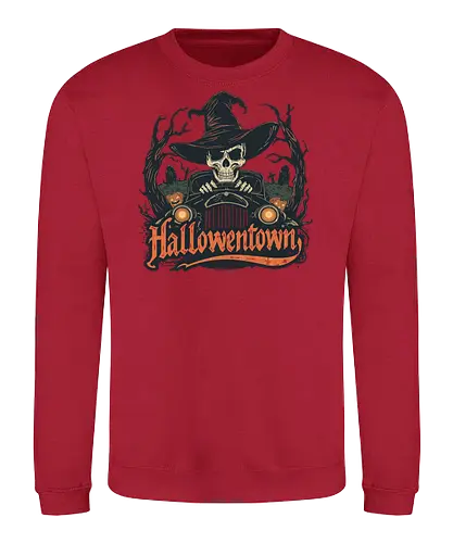 Halloweentown  – Spooky Cozy Autumn Vibes - halloweentown, halloween, spooky, magic, witch, pumpkin, ghost, cozy, autumn, fall, horror, witchy, gothic, moon, vibes - Sweatshirt