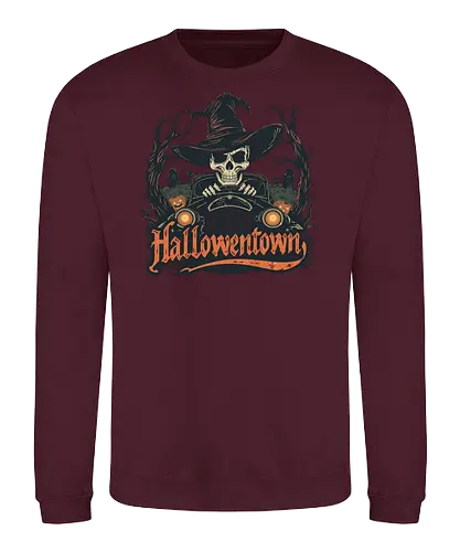 Halloweentown  – Spooky Cozy Autumn Vibes - halloweentown, halloween, spooky, magic, witch, pumpkin, ghost, cozy, autumn, fall, horror, witchy, gothic, moon, vibes - Sweatshirt