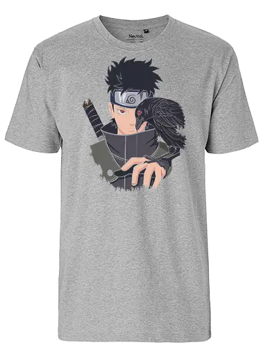 Shisui Uchiha: The Flash Illusionist - Shisui Uchiha, Sharingan, Uchiha Clan, Shinobi, anime, manga, crow, genjutsu, Kotoamatsukami, fan art, t-shirt design, art print, cool anime art, geek art, Konoha, ninja - Fairtrade T-Shirt