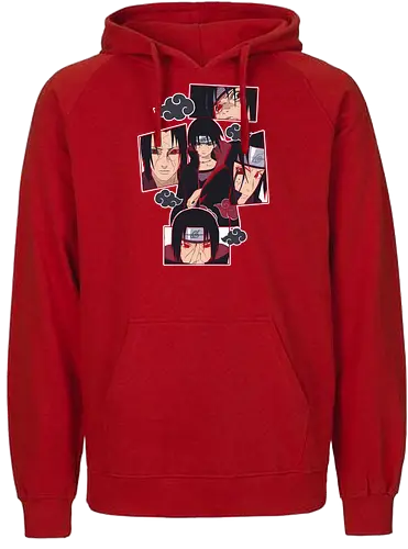  The Tragedy of Itachi Uchiha - Itachi Uchiha, Akatsuki, Sharingan, Shinobi, Uchiha Clan, tragic hero, collage art, fan art, t-shirt design, art print, cool anime art, geek art, iconic villain, emo, powerful ninja, Mangekyō - Fairtrade Hoodie