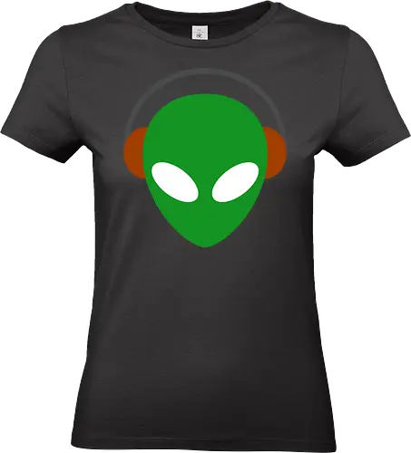 Alien Music Art - funny quote, alien, funny, alien abduction, alien head, funnytee, humor, joke, mashup, meme, music, parody design, space, ufo, vintage - Standard T-Shirt (Women)