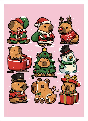 Christmas Capybaras