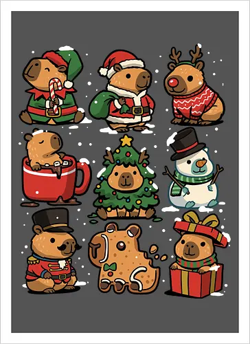 Christmas Capybaras
