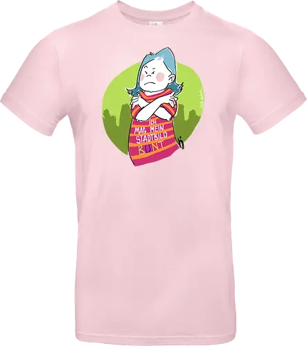 Ich mag mein Stadtbild bunt! - Ringelpullisprüche, Ringeldinger, streifenweise, Spruch, Weisheit, Motivation, Ringelpulli, SprücheShirt, Cartoon Illustration, Statement, Stadtbild, Handgezeichnet, Humor, Selbstironie, Streifenpulli, Spruchshirt, deutsch - Standard T-Shirt
