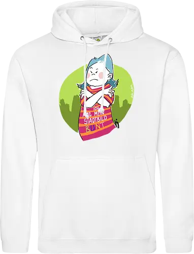 Ich mag mein Stadtbild bunt! - Ringelpullisprüche, Ringeldinger, streifenweise, Spruch, Weisheit, Motivation, Ringelpulli, SprücheShirt, Cartoon Illustration, Statement, Stadtbild, Handgezeichnet, Humor, Selbstironie, Streifenpulli, Spruchshirt, deutsch - Standard Hoodie