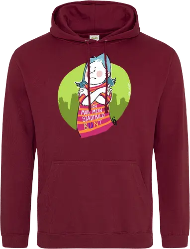 Ich mag mein Stadtbild bunt! - Ringelpullisprüche, Ringeldinger, streifenweise, Spruch, Weisheit, Motivation, Ringelpulli, SprücheShirt, Cartoon Illustration, Statement, Stadtbild, Handgezeichnet, Humor, Selbstironie, Streifenpulli, Spruchshirt, deutsch - Standard Hoodie