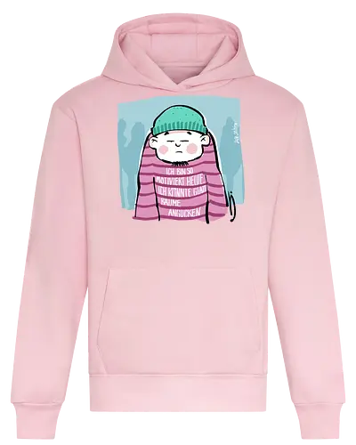 Ich bin so motiviert heute, ich könnte glatt Bäume angucken - Ringelpullisprüche, Ringeldinger, streifenweise, Spruch, Weisheit, Motivation, Ringelpulli, SprücheShirt, Cartoon Illustration, Statement, Handgezeichnet, Humor, Selbstironie, Streifenpulli, Spruchshirt, deutsch - Heavyweight Hoodie