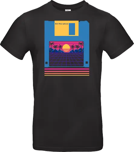 Bit Paradise Retro Sunset Floppy Disk 