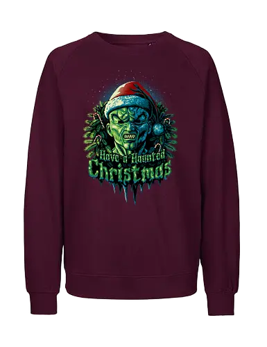Haunted Christmas - CHRISTMAS. HAlloween, horror, funny, tv - Fairtrade Sweatshirt