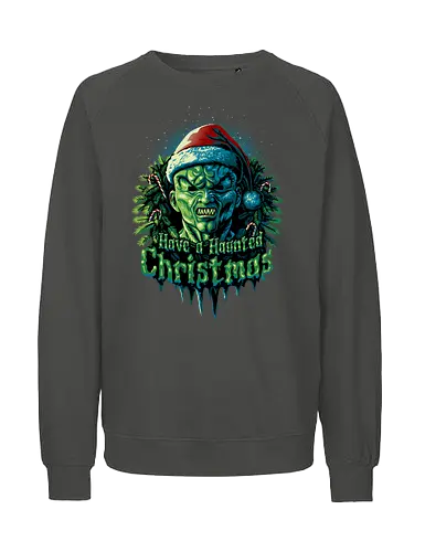 Haunted Christmas - CHRISTMAS. HAlloween, horror, funny, tv - Fairtrade Sweatshirt
