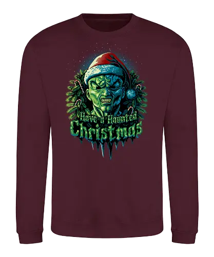 Haunted Christmas - CHRISTMAS. HAlloween, horror, funny, tv - Sweatshirt
