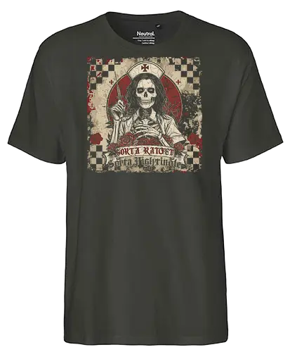 Ratchet Nightingale Skeleton Nurse Halloween - ratchet nurse, nightingale skeleton, halloween nurse, spooky nurse, creepy skeleton, funny nurse costume, gothic nurse, dark humor halloween, spooky season, skeleton nurse outfit, horror nurse, halloween aesthetic, nurse halloween party, edgy nurse design, creepy cute - Fairtrade T-Shirt