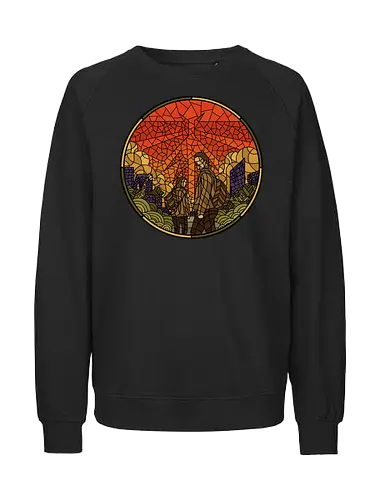 Look for the ligth  - Last, adventure, cordyceps, ellie, fireflies, gaming, joel, post apocalyptic, retro, runner, stained glass, survival game, tlou, tv series, clickers - Fairtrade Sweatshirt