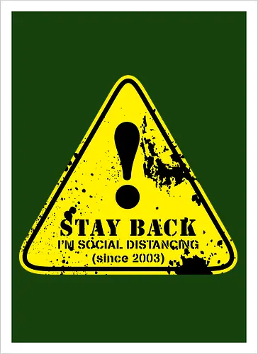social distance sign