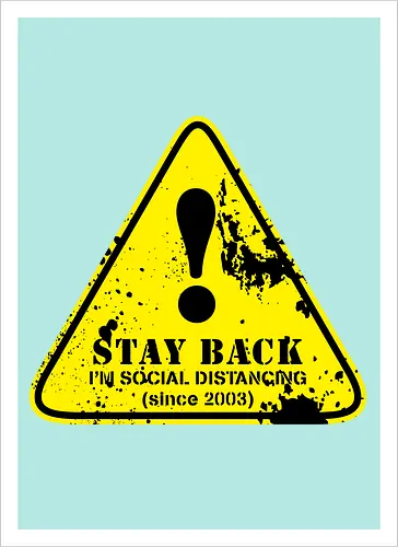 social distance sign