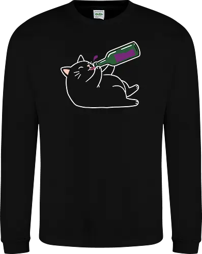 Tipsy Kitty (Wine Drinking Cat)