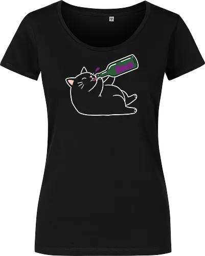 Tipsy Kitty (Wine Drinking Cat)