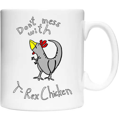 T-Rex-Chicken - Dinosaurier, T-Rex, Vögel, Hühner, Evolution - Cup