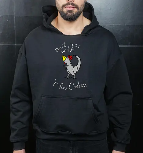 T-Rex-Chicken - Dinosaurier, T-Rex, Vögel, Hühner, Evolution - Cropped Hoodie
