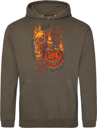 Dark Skull Pumpkin Halloween