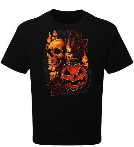 Dark Skull Pumpkin Halloween