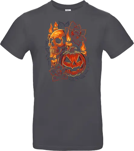 Dark Skull Pumpkin Halloween