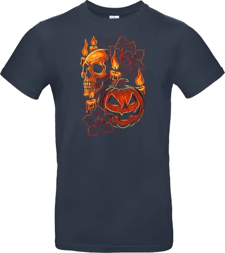 Dark Skull Pumpkin Halloween