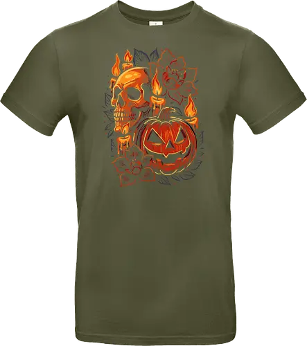 Dark Skull Pumpkin Halloween