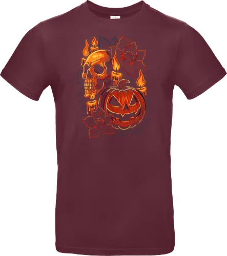 Dark Skull Pumpkin Halloween