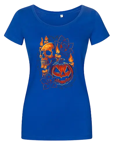 Dark Skull Pumpkin Halloween